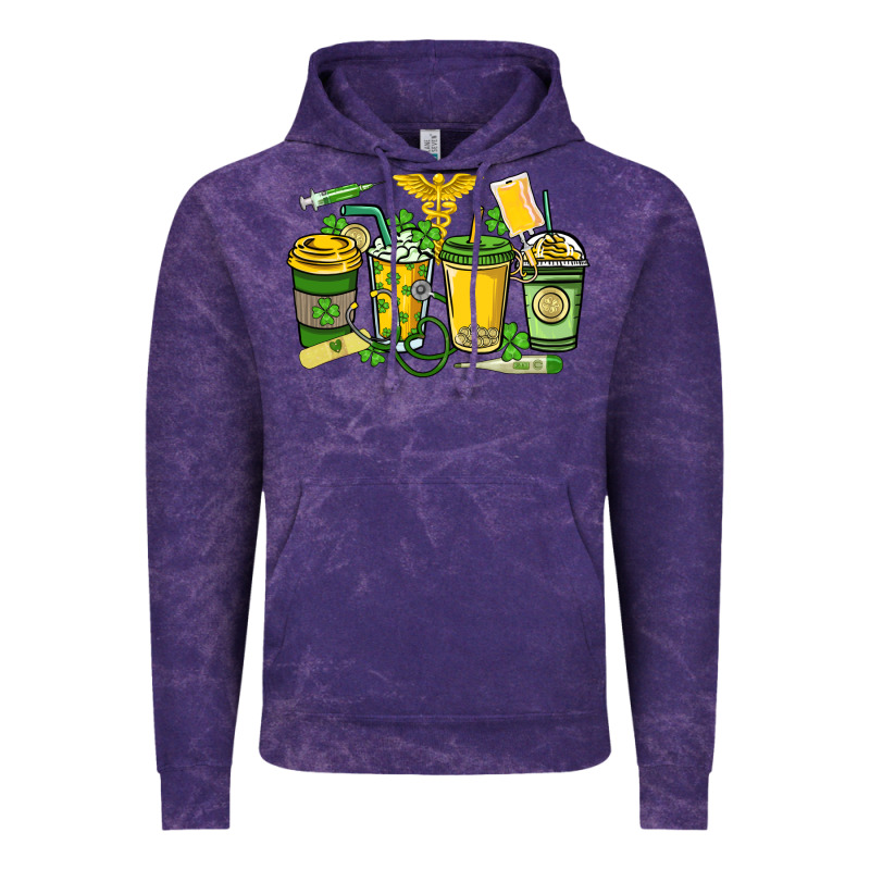 St. Patrick's Day Nurse Coffee Cups Vintage Hoodie by HowdyJamesFarm | Teevron
