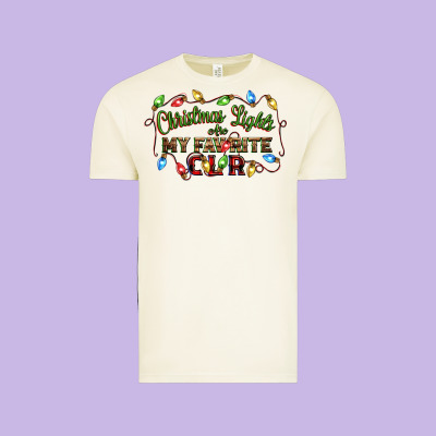 Christmas Lights Are My Favorite Color Vintage Tee Designed By Cowgirlartshop