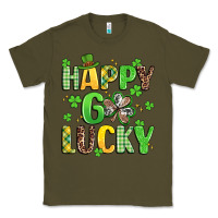 Army Green happy go lucky Classic Tee - Artiststas