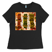 Black Pumpkins Leaves Flannels Hayrides Football Ladies Tee - texasbilliewilder
