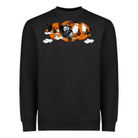 Black Hallowen Panda Heavyweight Sweatshirt - LillyAllenDesigns