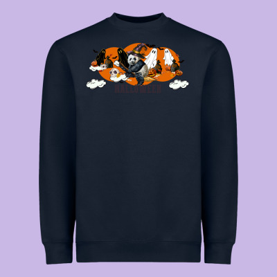Hallowen Panda Heavyweight Sweatshirt Designed By Lillyallendesigns