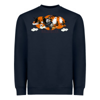 Navy Hallowen Panda Heavyweight Sweatshirt - LillyAllenDesigns