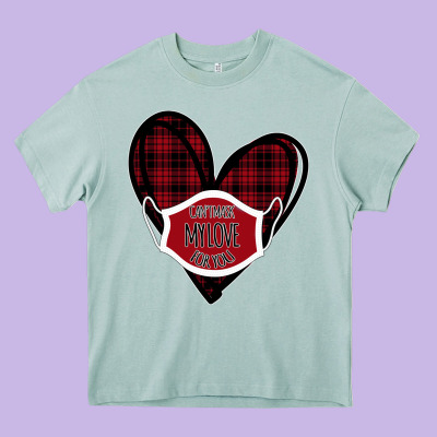 Can't Mask My Love For You Heavy Core Tee Designed By Bettercallsaul