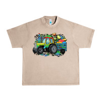 French Oak Autism farm tractor Urban Heavy Tee - CowGirlArtShop
