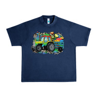 Navy Autism farm tractor Urban Heavy Tee - CowGirlArtShop