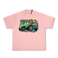 Salmon Autism farm tractor Urban Heavy Tee - CowGirlArtShop