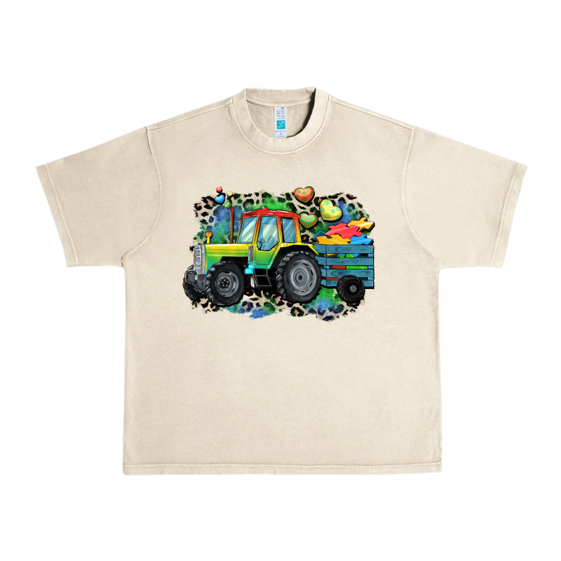 Autism Farm Tractor Urban Heavy Tee by CowGirlArtShop | Teevron