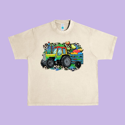 Autism Farm Tractor Urban Heavy Tee Designed By Cowgirlartshop