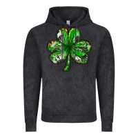Vintage Black Shamrock with leopard and cowhide St. Patricks day Vintage Hoodie - HowdyJamesFarm