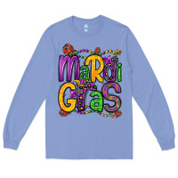 Colony Blue mardi gras Long Sleeve Tee - OliviaCreatesArt