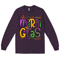 Plum mardi gras Long Sleeve Tee - OliviaCreatesArt