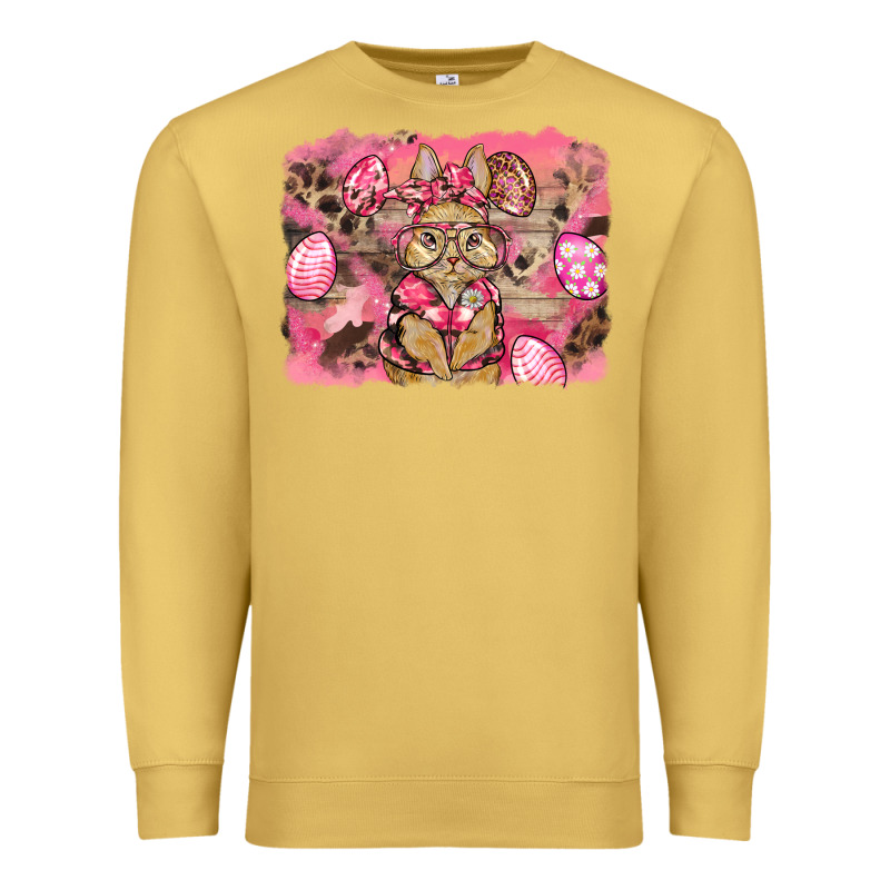 Pink Camouflage Bunny Background Premium Sweatshirt by BarkalooDesign | Teevron