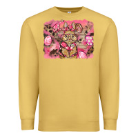 Antique Gold pink camouflage bunny background Premium Sweatshirt - BarkalooDesign