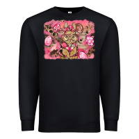 Black pink camouflage bunny background Premium Sweatshirt - BarkalooDesign