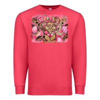 Cardinal pink camouflage bunny background Premium Sweatshirt - BarkalooDesign
