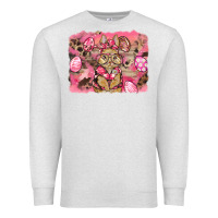 Oatmeal Heather pink camouflage bunny background Premium Sweatshirt - BarkalooDesign