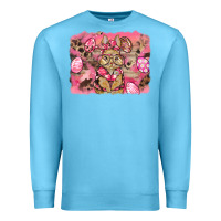 Ocean Blue pink camouflage bunny background Premium Sweatshirt - BarkalooDesign