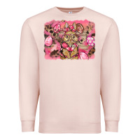 Pale Pink pink camouflage bunny background Premium Sweatshirt - BarkalooDesign