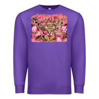 Purple pink camouflage bunny background Premium Sweatshirt - BarkalooDesign