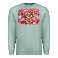 Seafoam pink camouflage bunny background Premium Sweatshirt - BarkalooDesign