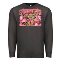 Smoke pink camouflage bunny background Premium Sweatshirt - BarkalooDesign