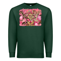 Sports Green pink camouflage bunny background Premium Sweatshirt - BarkalooDesign