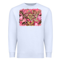 White pink camouflage bunny background Premium Sweatshirt - BarkalooDesign