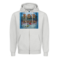 Dove Grey rod father Zipper Hoodie - Artiststas