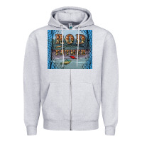 Heather Grey rod father Zipper Hoodie - Artiststas