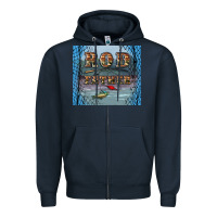 Navy rod father Zipper Hoodie - Artiststas