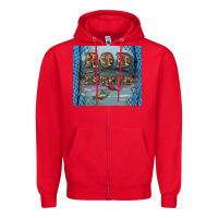 Red rod father Zipper Hoodie - Artiststas