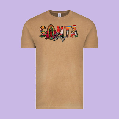 Santa Baby Lady Of Guadalupe Vintage Tee Designed By Jasminsmagicworld
