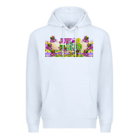 White Just Bead Premium Hoodie - CowhideDigitalArt