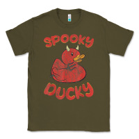 Army Green spooky devil rubber duck halloween Classic Tee - longCreatives