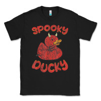 Black spooky devil rubber duck halloween Classic Tee - longCreatives