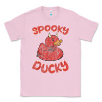 Bubblegum Pink spooky devil rubber duck halloween Classic Tee - longCreatives