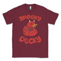 Burgundy spooky devil rubber duck halloween Classic Tee - longCreatives