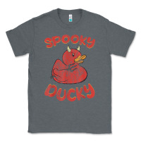 Charcoal Heather spooky devil rubber duck halloween Classic Tee - longCreatives