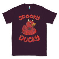 Plum spooky devil rubber duck halloween Classic Tee - longCreatives
