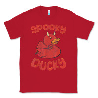 Red spooky devil rubber duck halloween Classic Tee - longCreatives