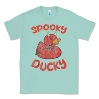 Seafoam spooky devil rubber duck halloween Classic Tee - longCreatives