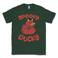 Sports Green spooky devil rubber duck halloween Classic Tee - longCreatives