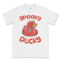 White spooky devil rubber duck halloween Classic Tee - longCreatives