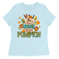 Baby Blue Whatever Spices Your Pumpkin Ladies Tee - texasbilliewilder