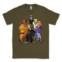 Army Green surprise!  scooby dog with friends funny halloween Classic Tee - longCreatives