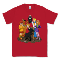 Red surprise!  scooby dog with friends funny halloween Classic Tee - longCreatives