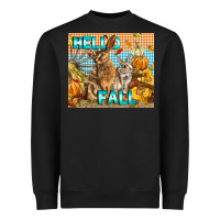 Black Hello Fall Rabbit Heavyweight Sweatshirt - LillyAllenDesigns