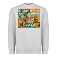 Heather Grey Hello Fall Rabbit Heavyweight Sweatshirt - LillyAllenDesigns