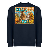 Navy Hello Fall Rabbit Heavyweight Sweatshirt - LillyAllenDesigns